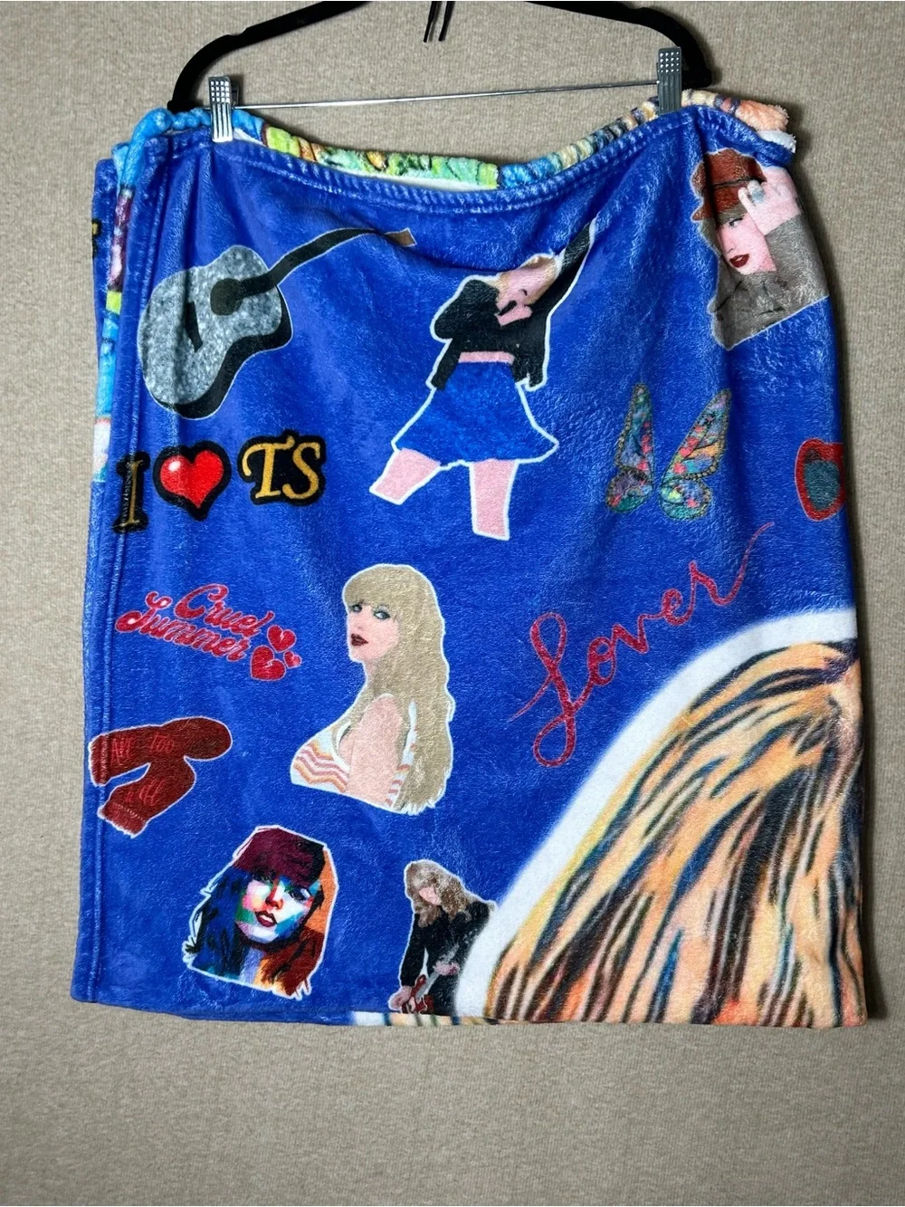 Swiftie Themed Plush Throw Blanket Cruel Summer Lover Songs 1989 Soft Cozy Music